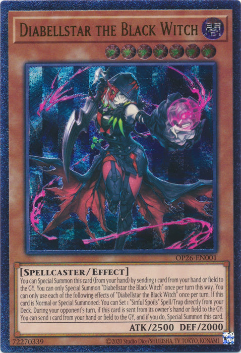 Diabellstar the Black Witch - (OP26-EN001) - Ultimate Rare