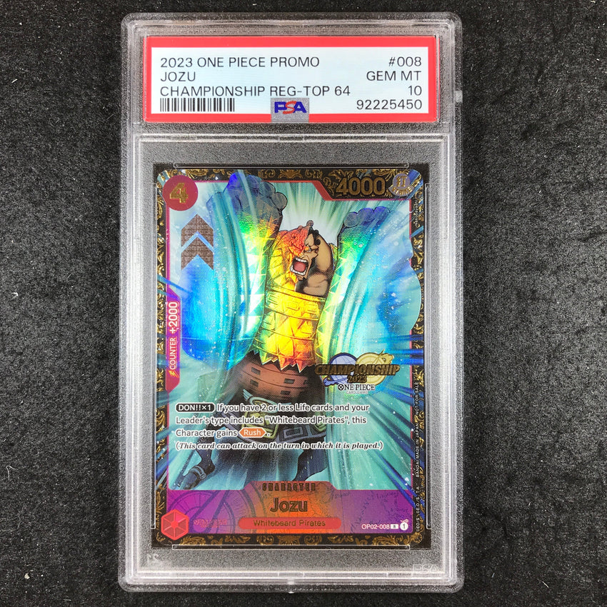 PSA 10 Jozu - OP02-008 - 2023 Regional Championship TOP 64 Promo