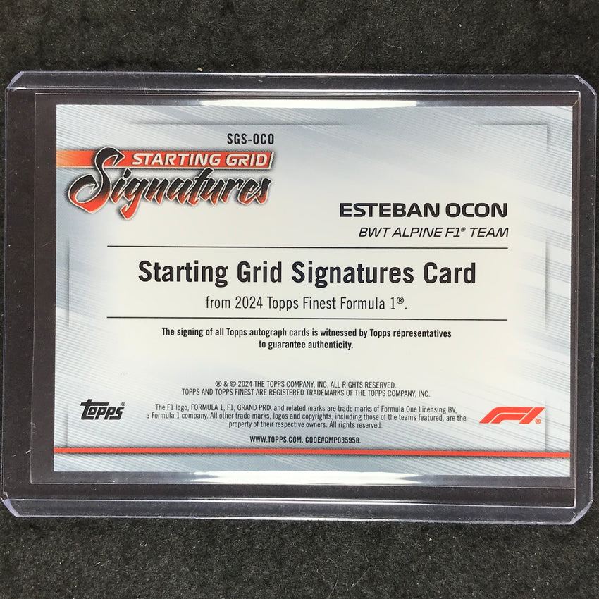 2024 Topps Finest Formula 1 ESTEBAN OCON Signature Fashion Auto Superfractor 1/1