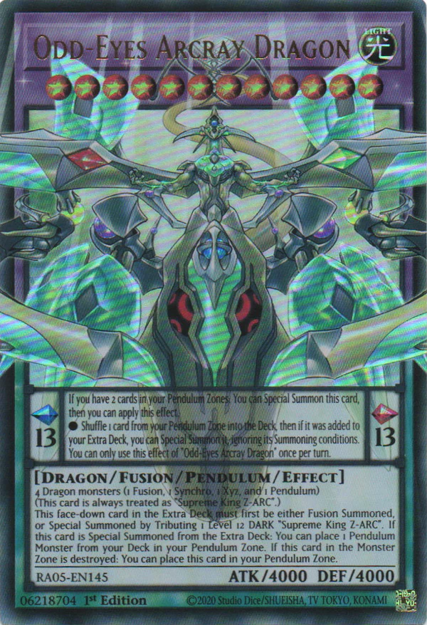 [ULTRA RARE]  Odd-Eyes Arcray Dragon (OVERFRAME) - RA05-EN145 - 1st Edition
