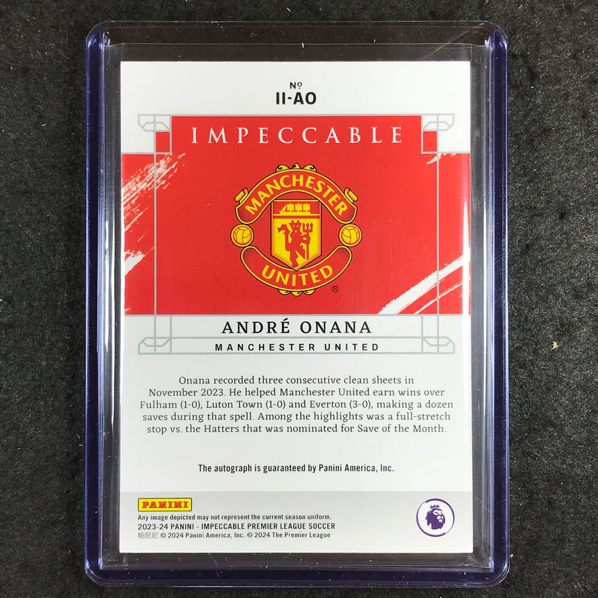 2023-24 Impeccable Soccer ANDRE ONANA Indelible Ink Auto Platinum 1/1