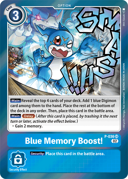 Blue Memory Boost Rb01 P-036 - Promo Rb01 Resurgence Booster
