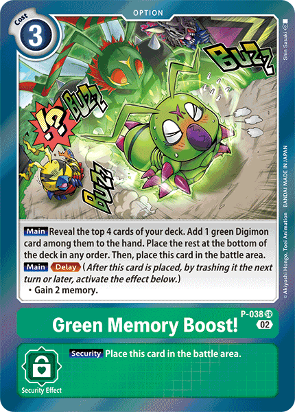 Green Memory Boost Rb01 P-038 - Promo Rb01 Resurgence Booster