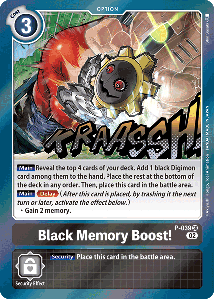 digimon card game resurgence booster rb01 Black Memory Boost Rb01 P-039
