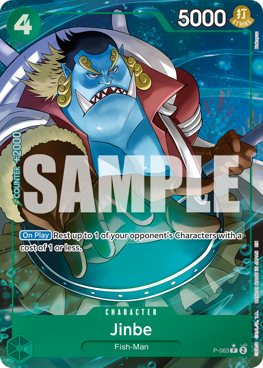 [ALTERNATE ART] Jinbe - P-063 (Alternate Art) - P [PRB-02] Premium Booster - THE BEST - VOL. 2