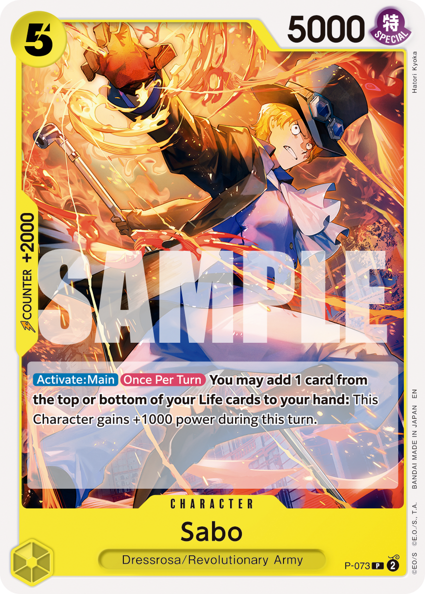 Sabo [073] (YELLOW) -  P-073 -  [PIRATE FOIL]  [PRB-02] Premium Booster - THE BEST - VOL. 2 (Copy)