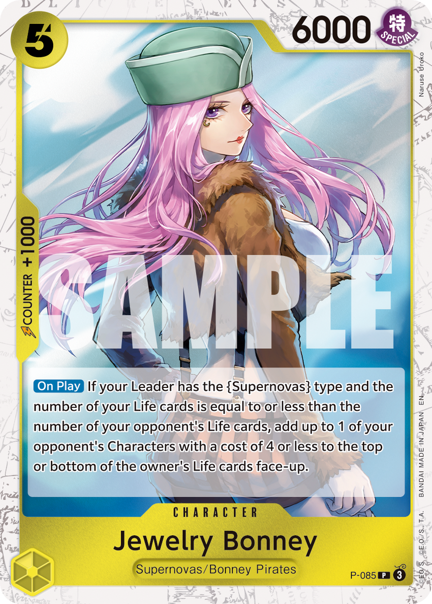 Jewelry Bonney (YELLOW) - P-085 -  [PIRATE FOIL]  [PRB-02] Premium Booster - THE BEST - VOL. 2