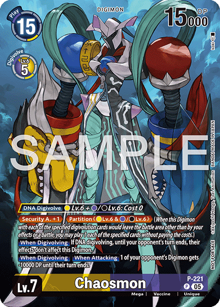 Chaosmon (P-221) Digimon Time Stranger Box Topper Promo