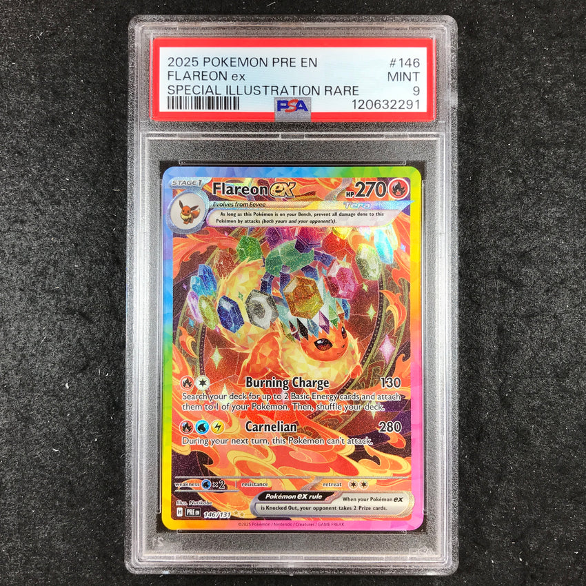 PSA 9 Flareon ex - 146 - Pokemon Prismatic Evolutions Special Illustration Rare 291-Cherry Collectables