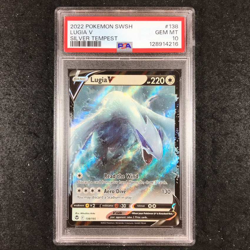 PSA 10 Lugia V - 138/195 - Pokemon Silver Tempest Ultra Rare 216-Cherry Collectables
