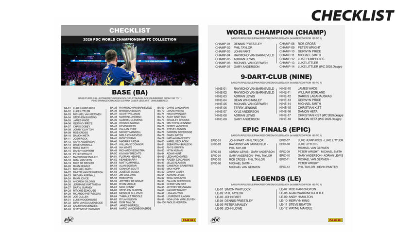 2026 Panini Darts PDC World Championship Collectors Box