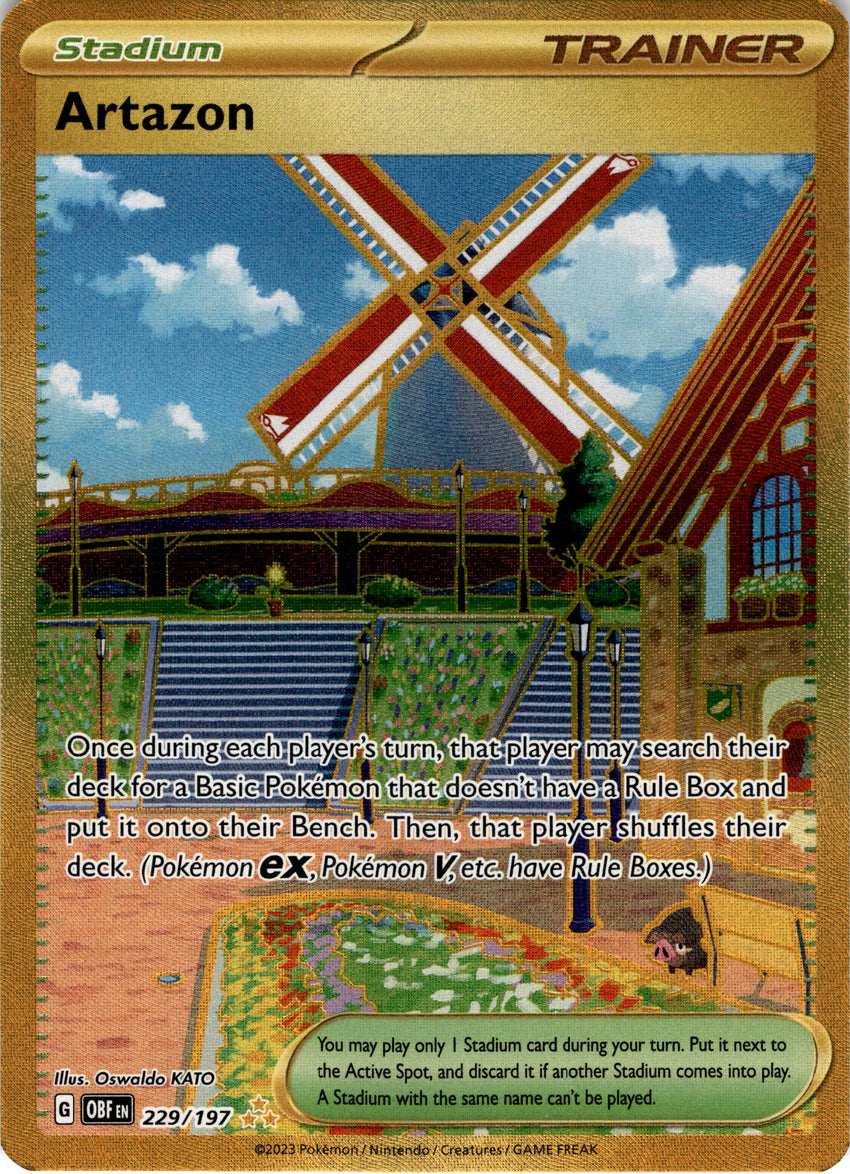 Gold Artazon - 229/197 - Secret Rare Obsidian Flames