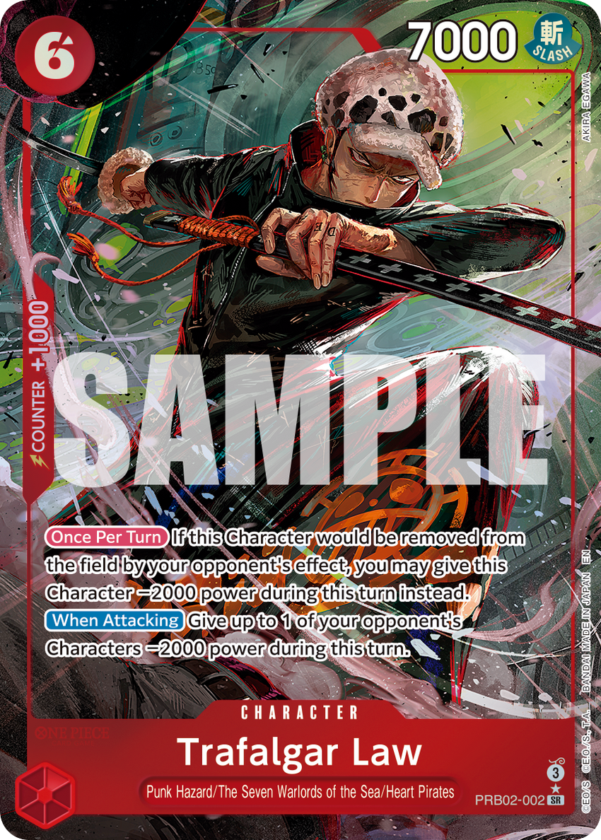 [ALTERNATE ART] Trafalgar Law - PRB02-002 (Alternate Art) - SR [PRB-02] Premium Booster - THE BEST - VOL. 2