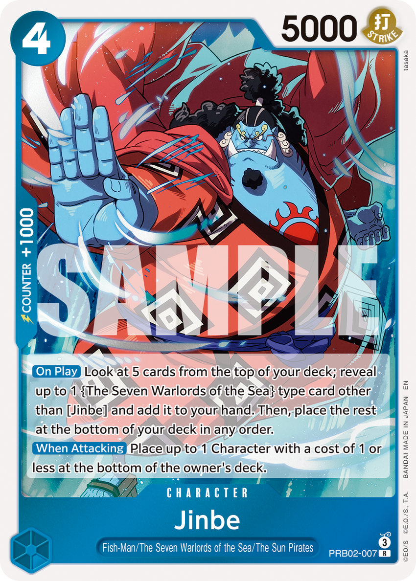 (BLUE) Jinbe - #PRB02-007 Rare [PRB-02] Premium Booster - THE BEST - VOL. 2