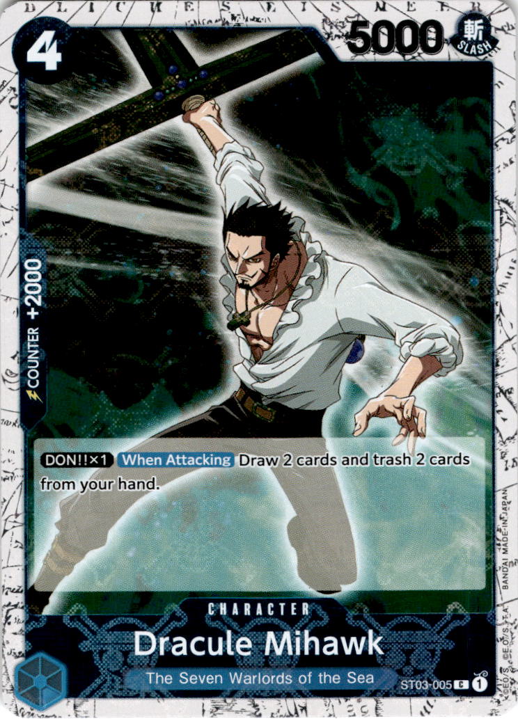 Dracule Mihawk [005] [Jolly Roger Foil] ST03-005 - PRB-01 THE BEST Premium Booster
