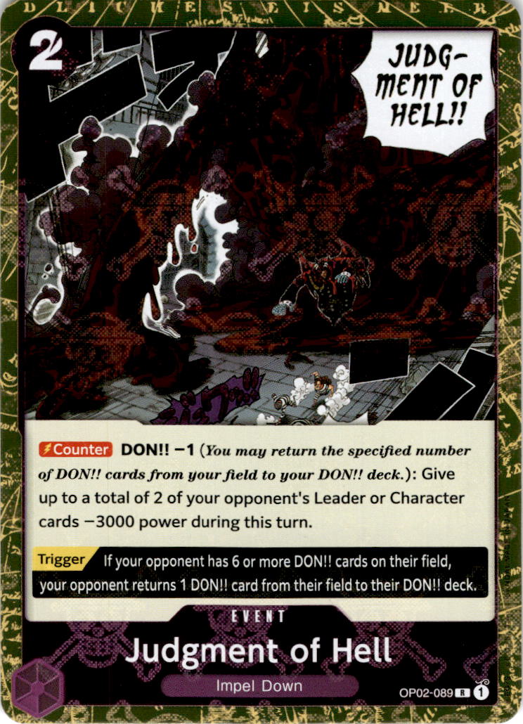 Judgment of Hell [Jolly Roger Foil] OP02-089 - PRB-01 THE BEST Premium Booster