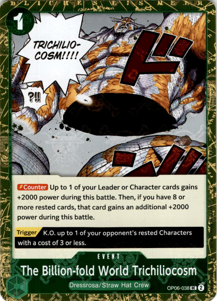 The Billion-fold World Trichiliocosm [Jolly Roger Foil] OP06-038 - PRB-01 THE BEST Premium Booster