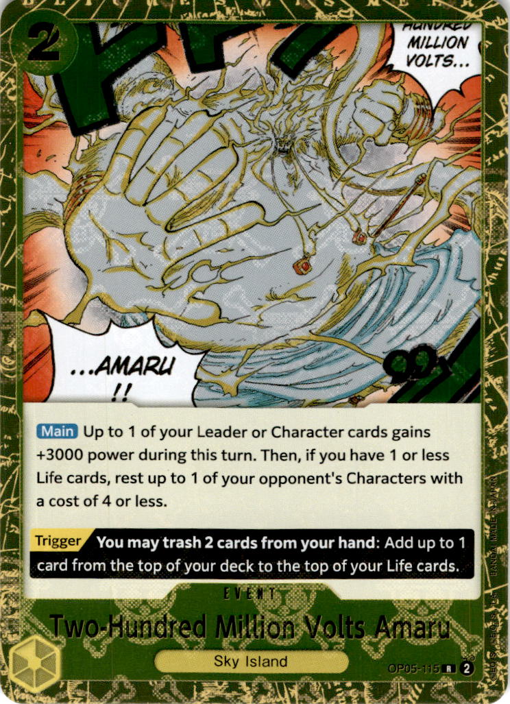 Two-Hundred Million Volts Amaru [Jolly Roger Foil] OP05-115 - PRB-01 THE BEST Premium Booster