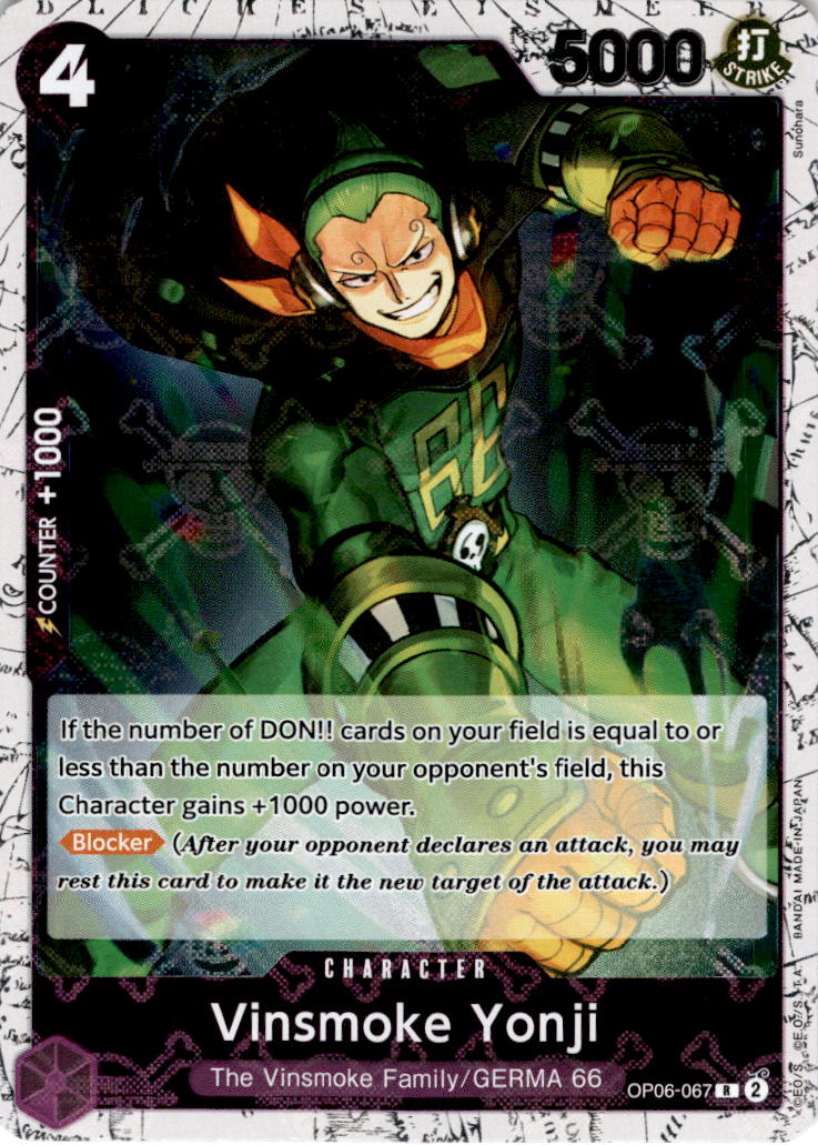Vinsmoke Yonji [067] [Jolly Roger Foil] OP06-067 - PRB-01 THE BEST Premium Booster