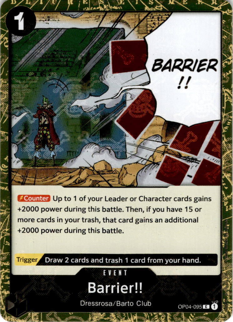 Barrier!! [Jolly Roger Foil] OP04-095 - PRB-01 THE BEST Premium Booster