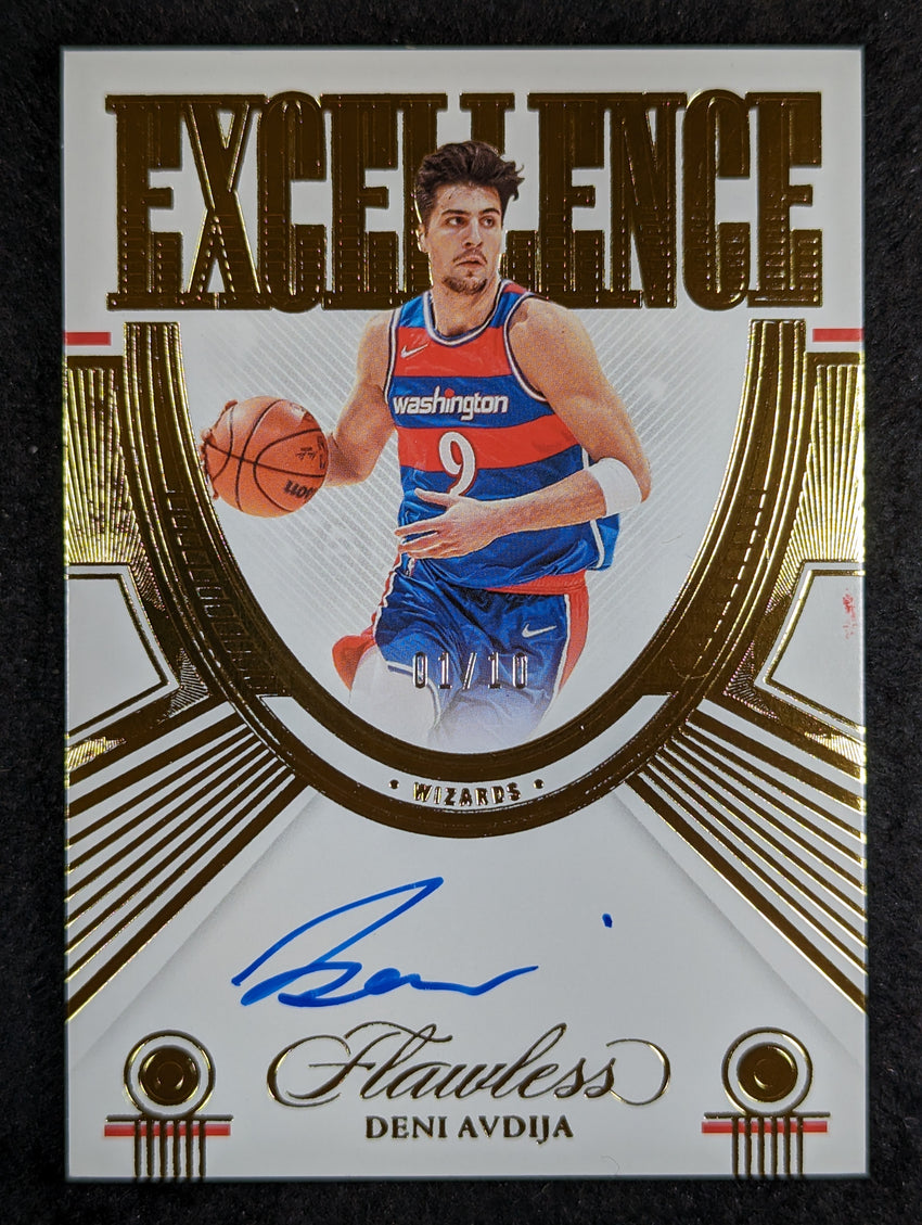 2021-22 Flawless Deni Avdija Excellence Signatures Auto Gold 1/10