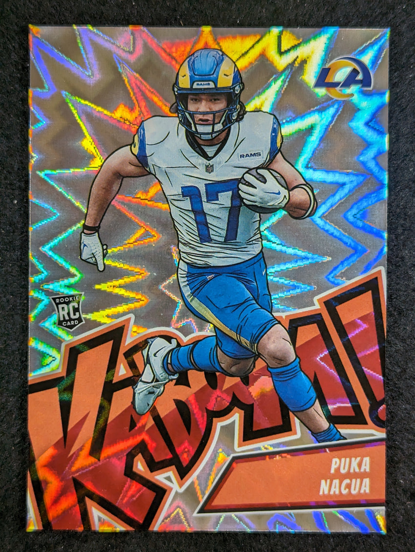 2023 Absolute Football Puka Nacua Rookie Kaboom Vertical No 8