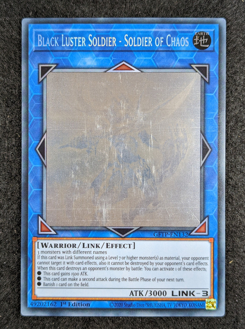Lightly Played Black Luster Soldier - Soldier Of Chaos - Gftp-en132 - Ghost Rare 1st Edition