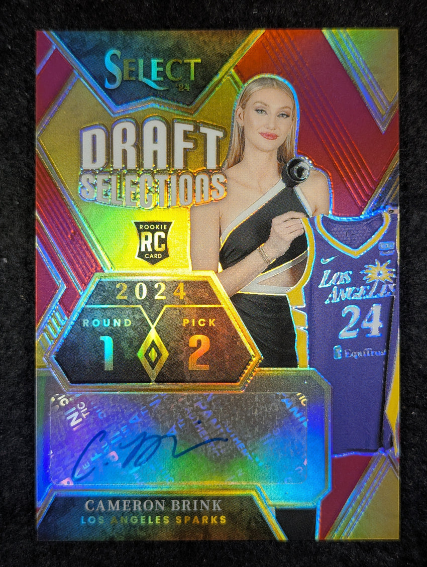 2024 Select WNBA CAMERON BRINK Draft Selections Signatures Auto Red 9/99