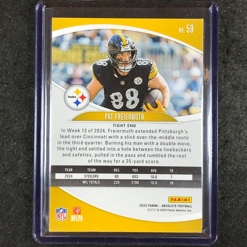 2025 Absolute Football PAT FREIERMUTH Base Black Spectrum 1/1 #59