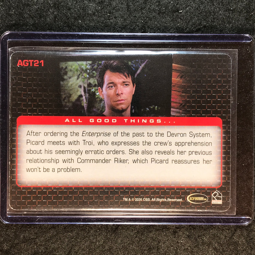 2026 Star Trek Connections ALL GOOD THINGS Cyan Printing Plate 1/1 #AGT21