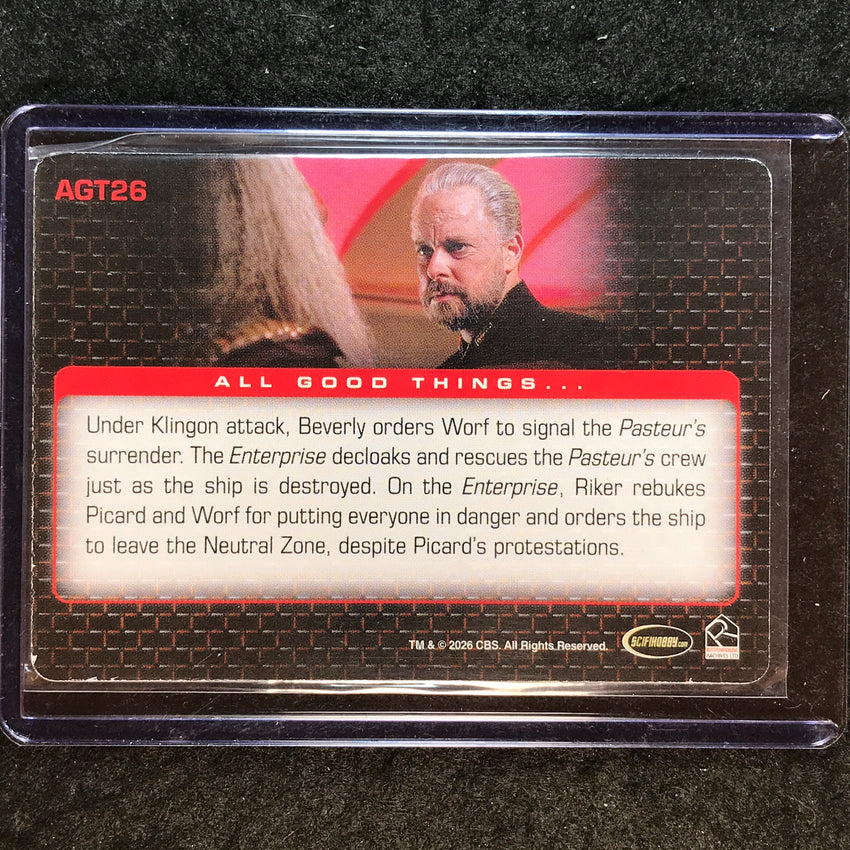 2026 Star Trek Connections ALL GOOD THINGS Black Printing Plate 1/1 #AGT26