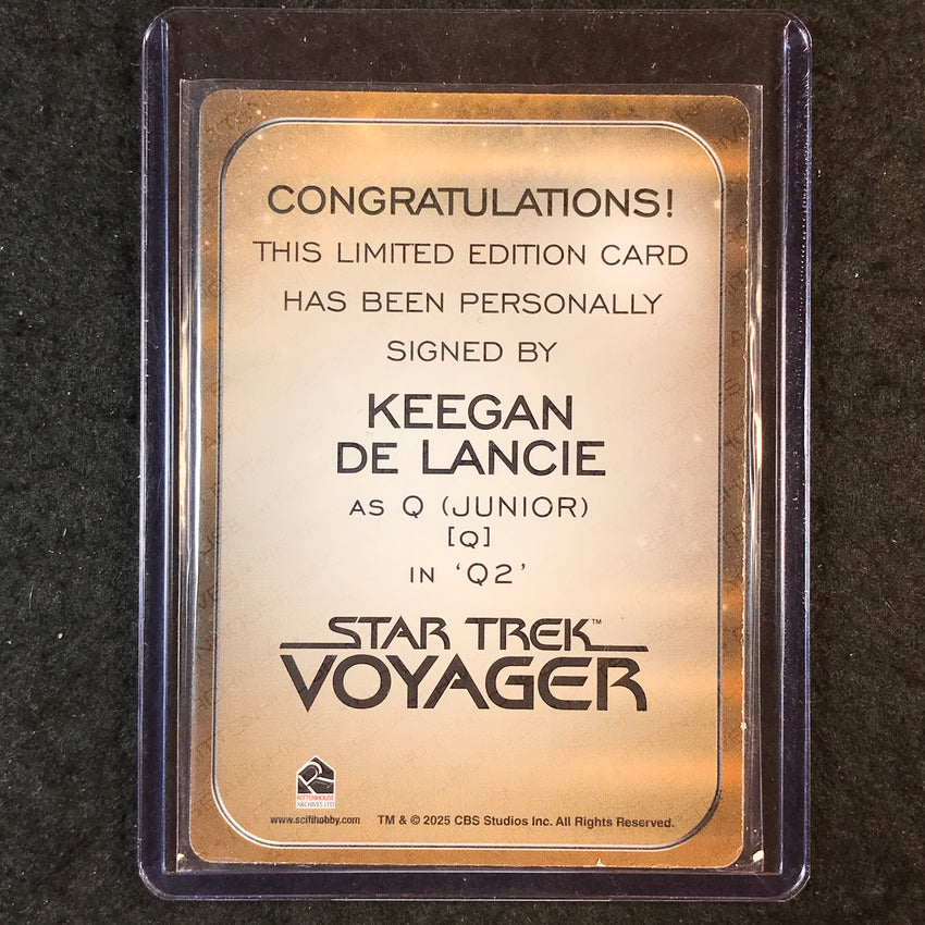 2026 Star Trek Connections KEEGAN DE LANCIE Q (JUNIOR) Printing Plate Auto 1/1
