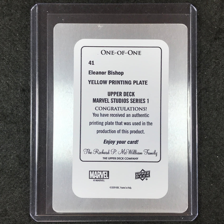 2024 Marvel Studios Series 1 Disney+ ELEANOR BISHOP Printing Plate Yellow 1/1