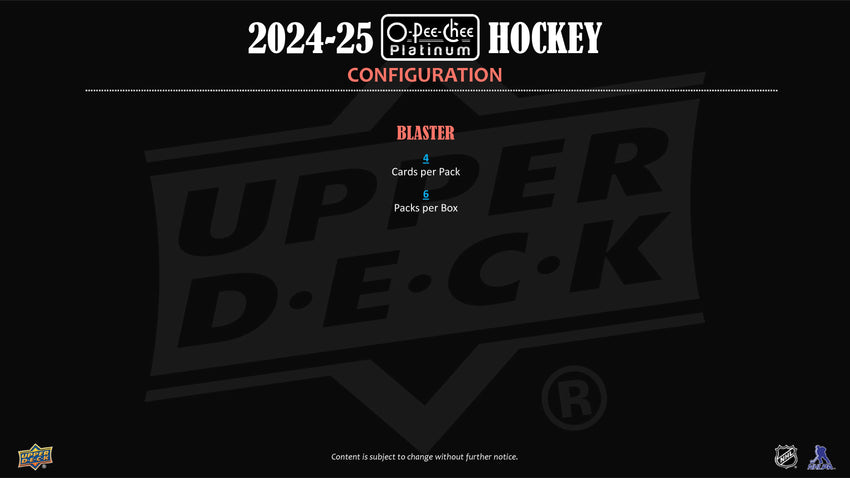 2024-25 Upper Deck O-Pee-Chee Platinum Hockey Blaster Box