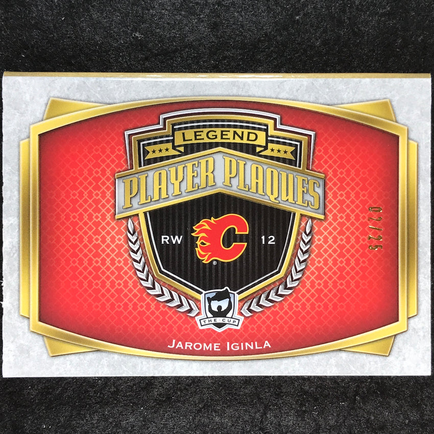 2023-24 The Cup JAROME IGINLA 21-22 Update Player Plaques Booklet Auto 2/25
