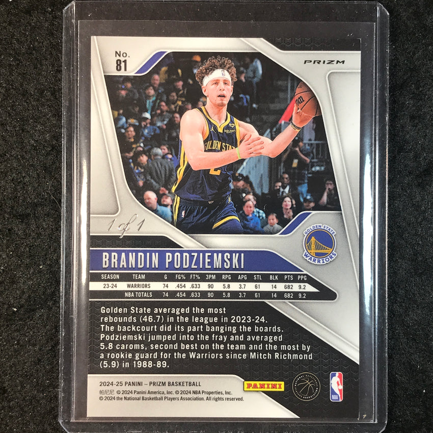 2024-25 Prizm BRANDIN PODZIEMSKI Choice Nebula 1/1 #81