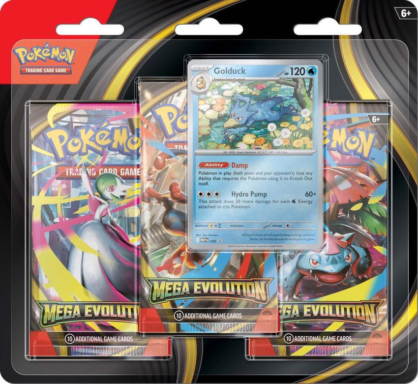 Pokemon TCG ME01 Mega Evolution 3-Pack Blister (RANDOM)