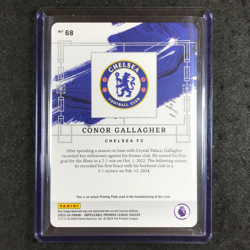 2023-24 Impeccable Soccer CONOR GALLAGHER Base Printing Plate Magenta 1/1 #68