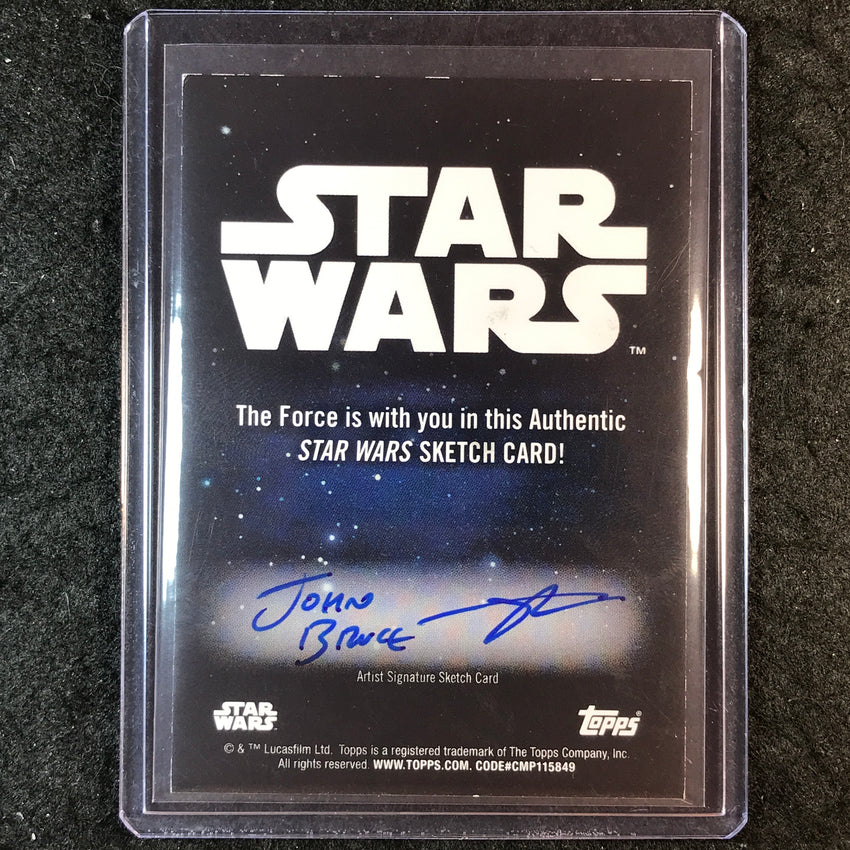 2025 Topps Star Wars Smugglers Outpost QUARREN Artist Sketch 1/1 JOHN BRUCE