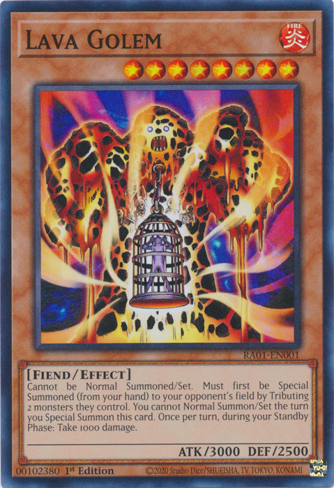 RA01-EN001 - Lava Golem Super Rare 1st Edition