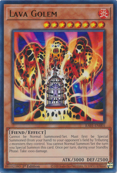 RA01-EN001 - Lava Golem Ultra Rare 1st Edition