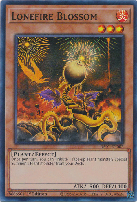 RA01-EN002 - Lonefire Blossom Super Rare 1st Edition