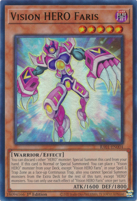 RA01-EN004 - Vision HERO Faris Ultra Rare 1st Edition