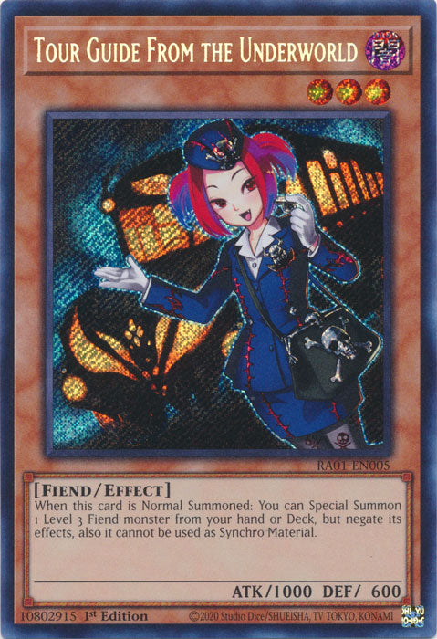 RA01-EN005 - Tour Guide From the Underworld Secret Rare 1st Edition