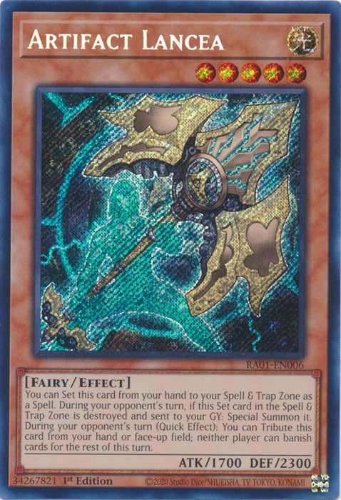RA01-EN006 - Artifact Lancea Secret Rare 1st Edition