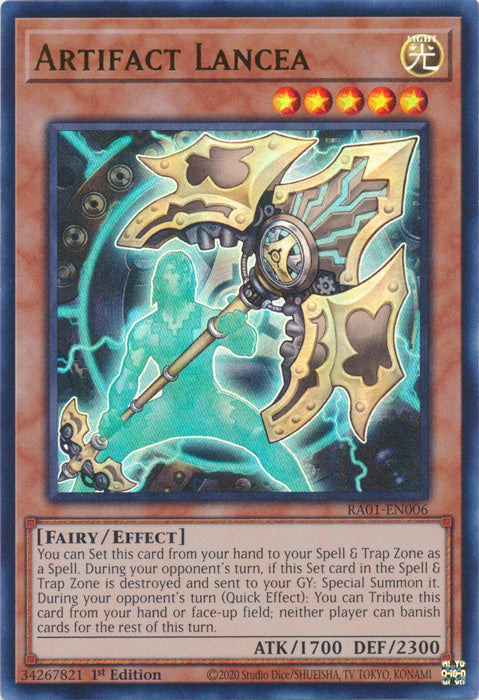 RA01-EN006 - Artifact Lancea Ultra Rare 1st Edition