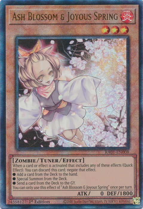 [ULTIMATE RARE] Ash Blossom & Joyous Spring - RA01-EN008 - 1st Edition