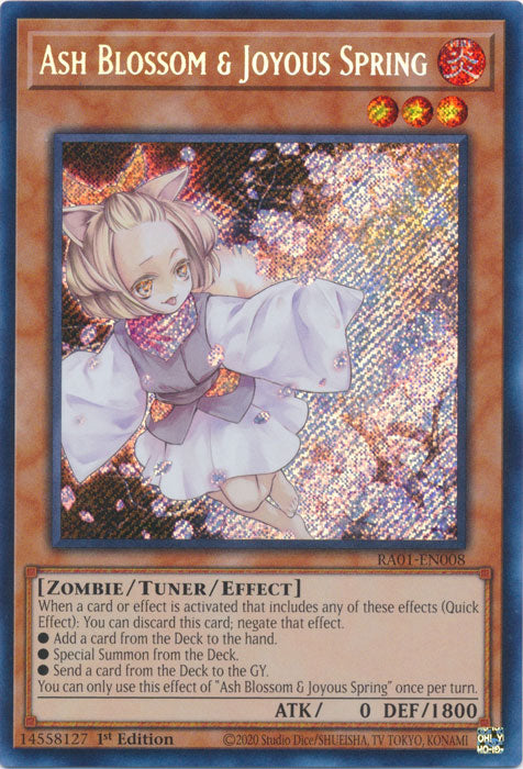 RA01-EN008 - Ash Blossom & Joyous Spring Secret Rare 1st Edition