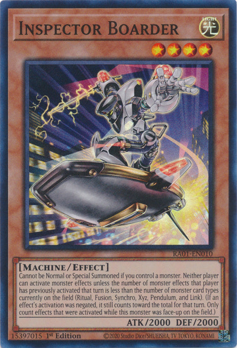 RA01-EN010 - Inspector Boarder Super Rare 1st Edition