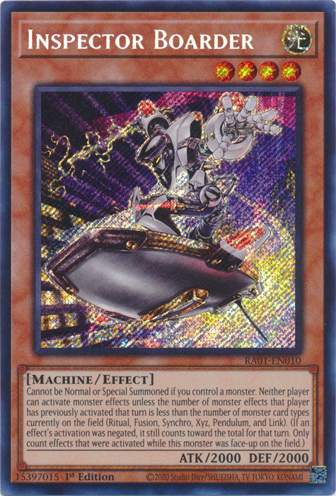 RA01-EN010 - Inspector Boarder Secret Rare 1st Edition